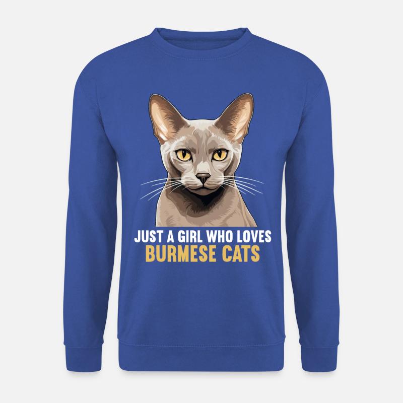 Burmese Cat Burma Katze - Unisex Sweatshirt - royal blue