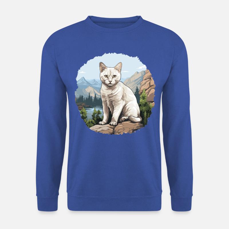 Burmilla Chaton Burmilla Chat - Sweat-shirt Unisexe - bleu royal