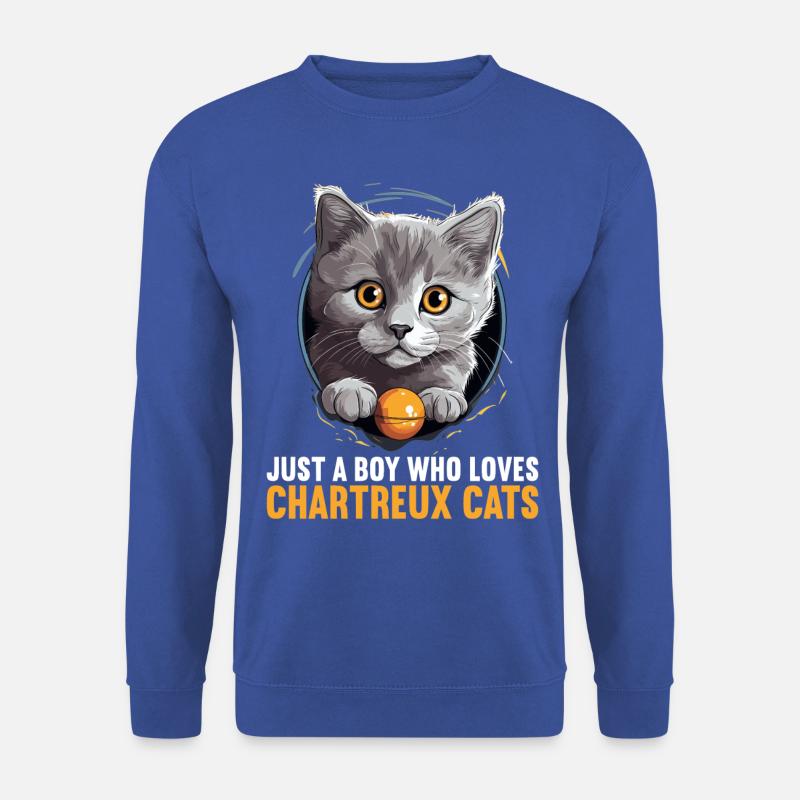 Chartreux Cat Kartäuser Katze - Unisex Pullover - Royalblau