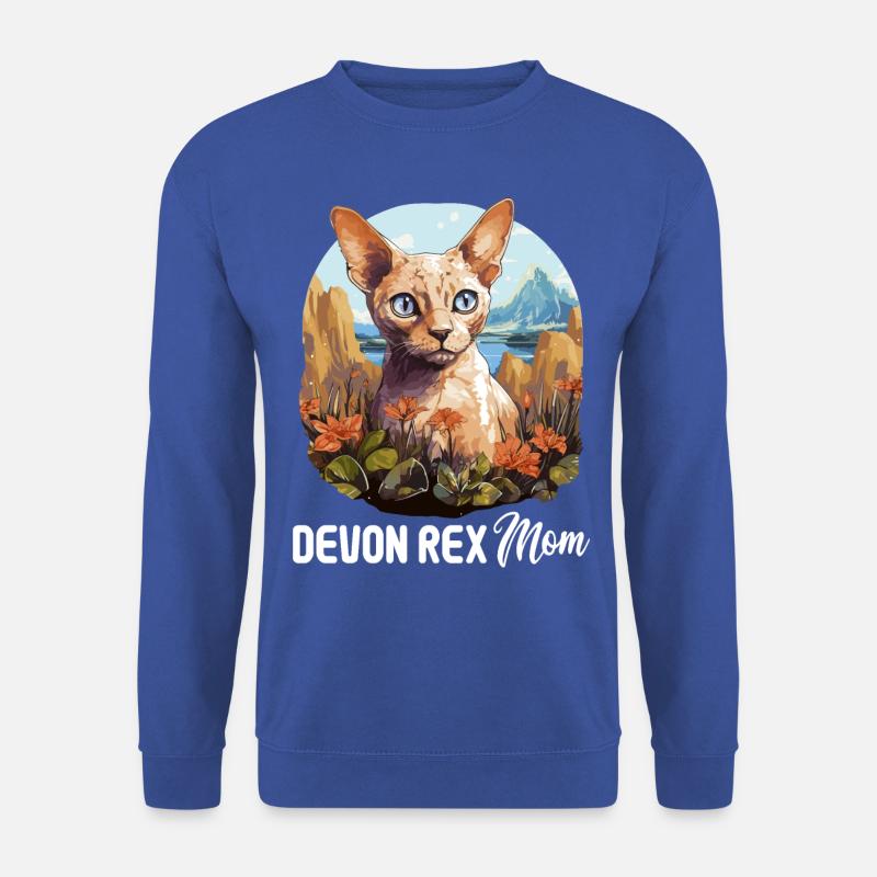 Devon Rex Kätzchen Devon Rex Katze - Unisex Pullover - Royalblau