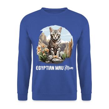 Egyptian Mau Kätzchen Katze Ägyptische Mau - Unisex Pullover - Royalblau - Vorne - Alina (178cm) & Michal (187cm)