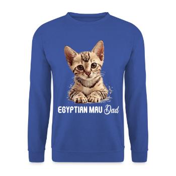 Mau égyptien Chaton Chat égyptien Mau - Sweat-shirt Unisexe - bleu royal - Devant - Alina (178cm) & Michal (187cm)