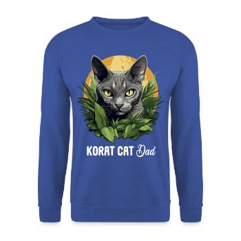Korat Chaton Korat Chat - Sweat-shirt Unisexe - bleu royal - Devant - Alina (178cm) & Michal (187cm)