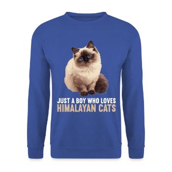 Chat de l’Himalaya Colourpoint Katze - Sweat-shirt Unisexe - bleu royal - Devant - Alina (178cm) & Michal (187cm)