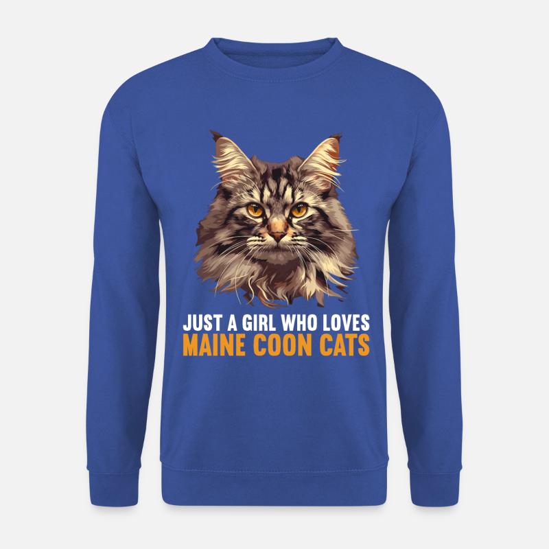 Maine Coon Kätzchen Maine Coon Katze - Unisex Pullover - Royalblau