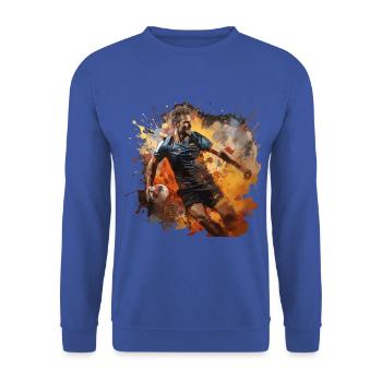 Joueurs de handball. Aquarelle. - Sweat-shirt Unisexe - bleu royal - Devant - Alina (178cm) & Michal (187cm)
