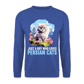 Persian Cat Perserkatze - Unisex Pullover - Royalblau - Vorne - Alina (178cm) & Michal (187cm)