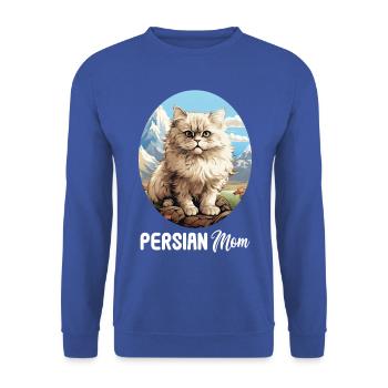 Persian Cat Perserkatze - Unisex Sweatshirt - royal blue - Front - Alina (178cm) & Michal (187cm)