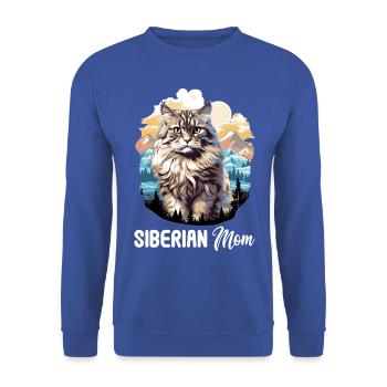 Chat Sibérien Sibirische Katze - Sweat-shirt Unisexe - bleu royal - Devant - Alina (178cm) & Michal (187cm)