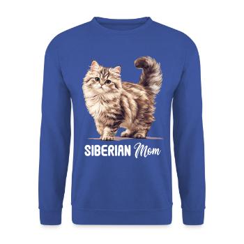 Chat Sibérien Sibirische Katze - Sweat-shirt Unisexe - bleu royal - Devant - Alina (178cm) & Michal (187cm)