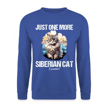 Chat Sibérien Sibirische Katze - Sweat-shirt Unisexe - bleu royal - Devant - Alina (178cm) & Michal (187cm)
