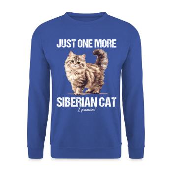 Chat Sibérien Sibirische Katze - Sweat-shirt Unisexe - bleu royal - Devant - Alina (178cm) & Michal (187cm)