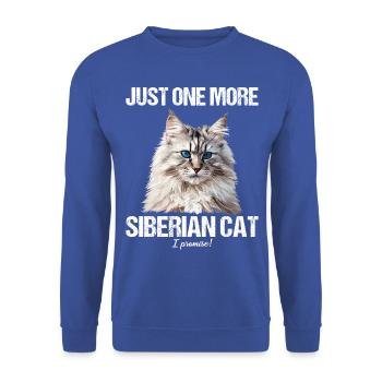 Chat Sibérien Sibirische Katze - Sweat-shirt Unisexe - bleu royal - Devant - Alina (178cm) & Michal (187cm)