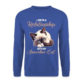 Chaton raquette Chat raquette - Sweat-shirt Unisexe - bleu royal - Devant - Alina (178cm) & Michal (187cm)
