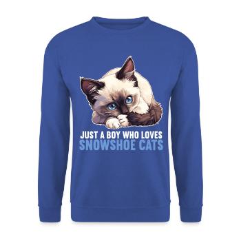 Chaton raquette Chat raquette - Sweat-shirt Unisexe - bleu royal - Devant - Alina (178cm) & Michal (187cm)