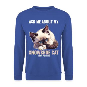 Chaton raquette Chat raquette - Sweat-shirt Unisexe - bleu royal - Devant - Alina (178cm) & Michal (187cm)