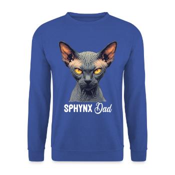 Sphynx Kätzchen Sphynx Katze - Unisex Pullover - Royalblau - Vorne - Alina (178cm) & Michal (187cm)