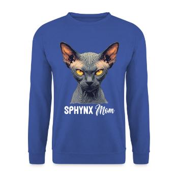 Sphynx Kätzchen Sphynx Katze - Unisex Pullover - Royalblau - Vorne - Alina (178cm) & Michal (187cm)