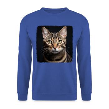 Chaton tigré chat tigré - Sweat-shirt Unisexe - bleu royal - Devant - Alina (178cm) & Michal (187cm)