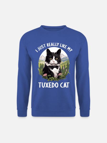Tuxedo Kitten Tuxedo Cat - Unisex Sweatshirt - royal blue