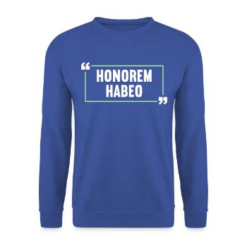 Latin Funny Latin Saying - Unisex Sweatshirt - royal blue - Front - Alina (178cm) & Michal (187cm)