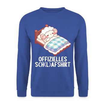 Offizielles Schafshirt Offizielles Schlafshirt - Unisex Pullover - Royalblau - Vorne - Alina (178cm) & Michal (187cm)