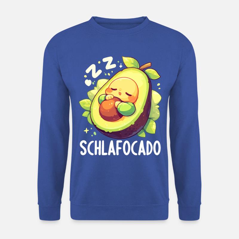 Schlafocado Offizielles Schlafshirt - Unisex Pullover - Royalblau
