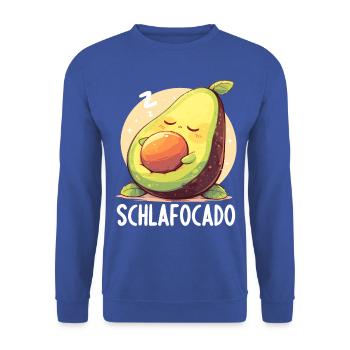 Schlafocado Chemise de nuit officielle - Sweat-shirt Unisexe - bleu royal - Devant - Alina (178cm) & Michal (187cm)