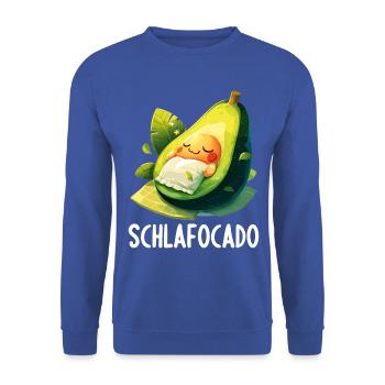 Schlafocado Chemise de nuit officielle - Sweat-shirt Unisexe - bleu royal - Devant - Alina (178cm) & Michal (187cm)