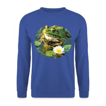 Bullfrogs Bullfrog - Unisex Sweatshirt - royal blue - Front - Alina (178cm) & Michal (187cm)