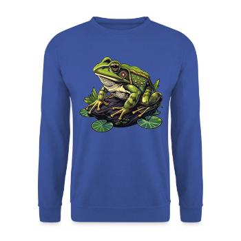 Bullfrogs Bullfrog - Unisex Sweatshirt - royal blue - Front - Alina (178cm) & Michal (187cm)