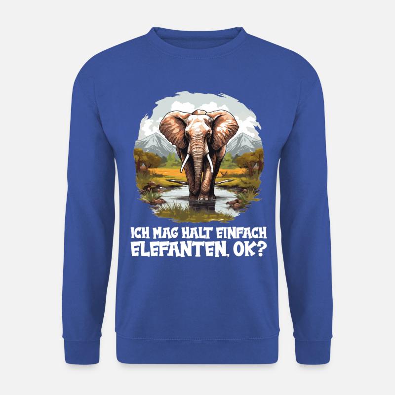 Éléphant Éléphant - Sweat-shirt Unisexe - bleu royal