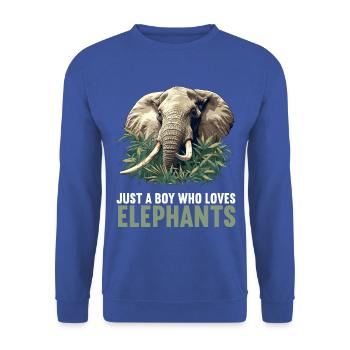Elefanten Elefant - Unisex Pullover - Royalblau - Vorne - Alina (178cm) & Michal (187cm)