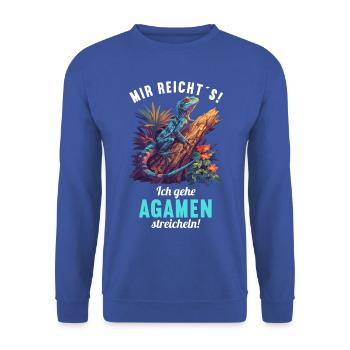 Agamen Agame - Unisex Sweatshirt - royal blue - Front - Alina (178cm) & Michal (187cm)