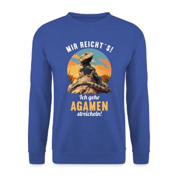 Agamen Agame - Unisex Sweatshirt - royal blue - Front - Alina (178cm) & Michal (187cm)