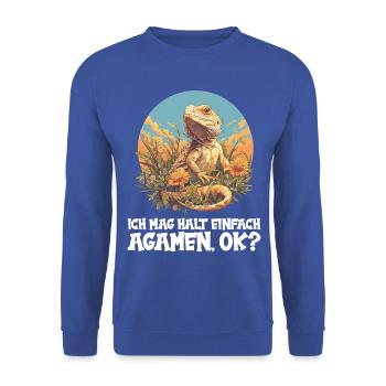 Agamen Agame - Unisex Sweatshirt - royal blue - Front - Alina (178cm) & Michal (187cm)