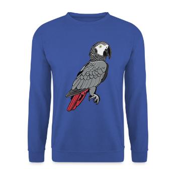Graupapageien Graupapagei - Unisex Pullover - Royalblau - Vorne - Alina (178cm) & Michal (187cm)