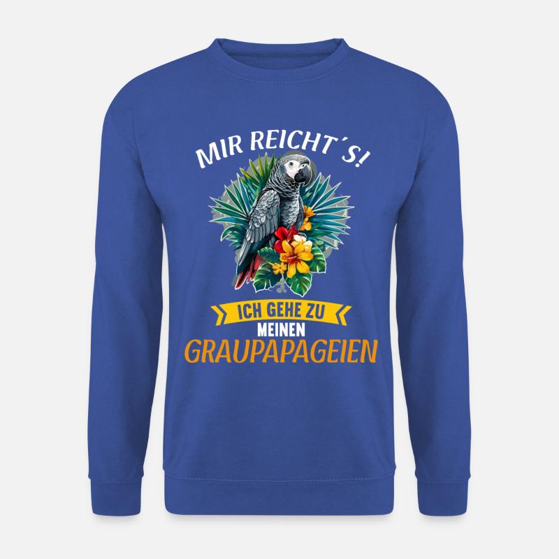 Graupapageien Graupapagei - Unisex Pullover - Royalblau