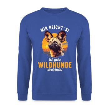 Chiens sauvages Chien sauvage - Sweat-shirt Unisexe - bleu royal - Devant - Alina (178cm) & Michal (187cm)
