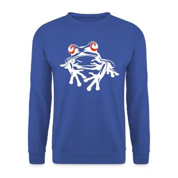 Tree Frog Baumfrösche Baumfrosch - Unisex Pullover - Royalblau - Vorne - Alina (178cm) & Michal (187cm)