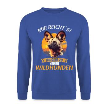 Wild Dogs Wild Dog - Unisex Sweatshirt - royal blue - Front - Alina (178cm) & Michal (187cm)