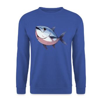 Tuna Thunfische Thunfisch - Unisex Pullover - Royalblau - Vorne - Alina (178cm) & Michal (187cm)