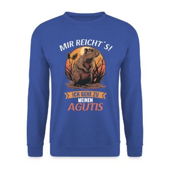 Agouti Agutis Aguti - Unisex Pullover - Royalblau - Vorne - Alina (178cm) & Michal (187cm)