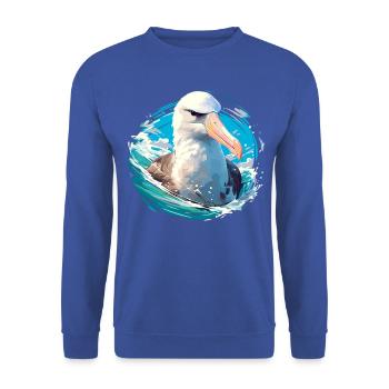 Albatross Albatrosse Albatros - Unisex Pullover - Royalblau - Vorne - Alina (178cm) & Michal (187cm)
