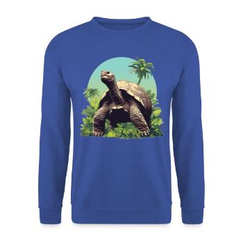 Tortues géantes Tortue géante - Sweat-shirt Unisexe - bleu royal - Devant - Alina (178cm) & Michal (187cm)