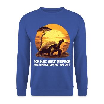 Tortues géantes Tortue géante - Sweat-shirt Unisexe - bleu royal - Devant - Alina (178cm) & Michal (187cm)