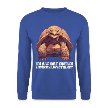 Giant tortoises Giant tortoise - Unisex Sweatshirt - royal blue - Front - Alina (178cm) & Michal (187cm)