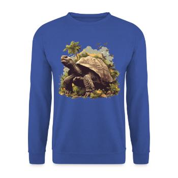 Tortues géantes Tortue géante - Sweat-shirt Unisexe - bleu royal - Devant - Alina (178cm) & Michal (187cm)