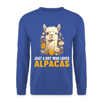 Alpaga Alpagas Alpaga - Sweat-shirt Unisexe - bleu royal - Devant - Alina (178cm) & Michal (187cm)