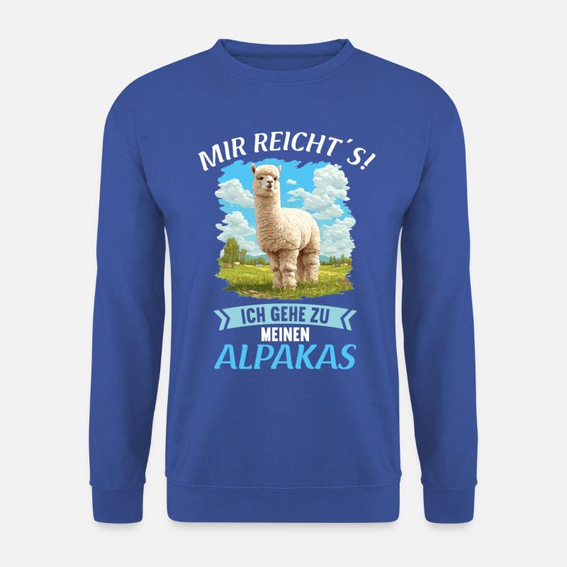 Alpaca Alpakas Alpaka - Unisex Pullover - Royalblau